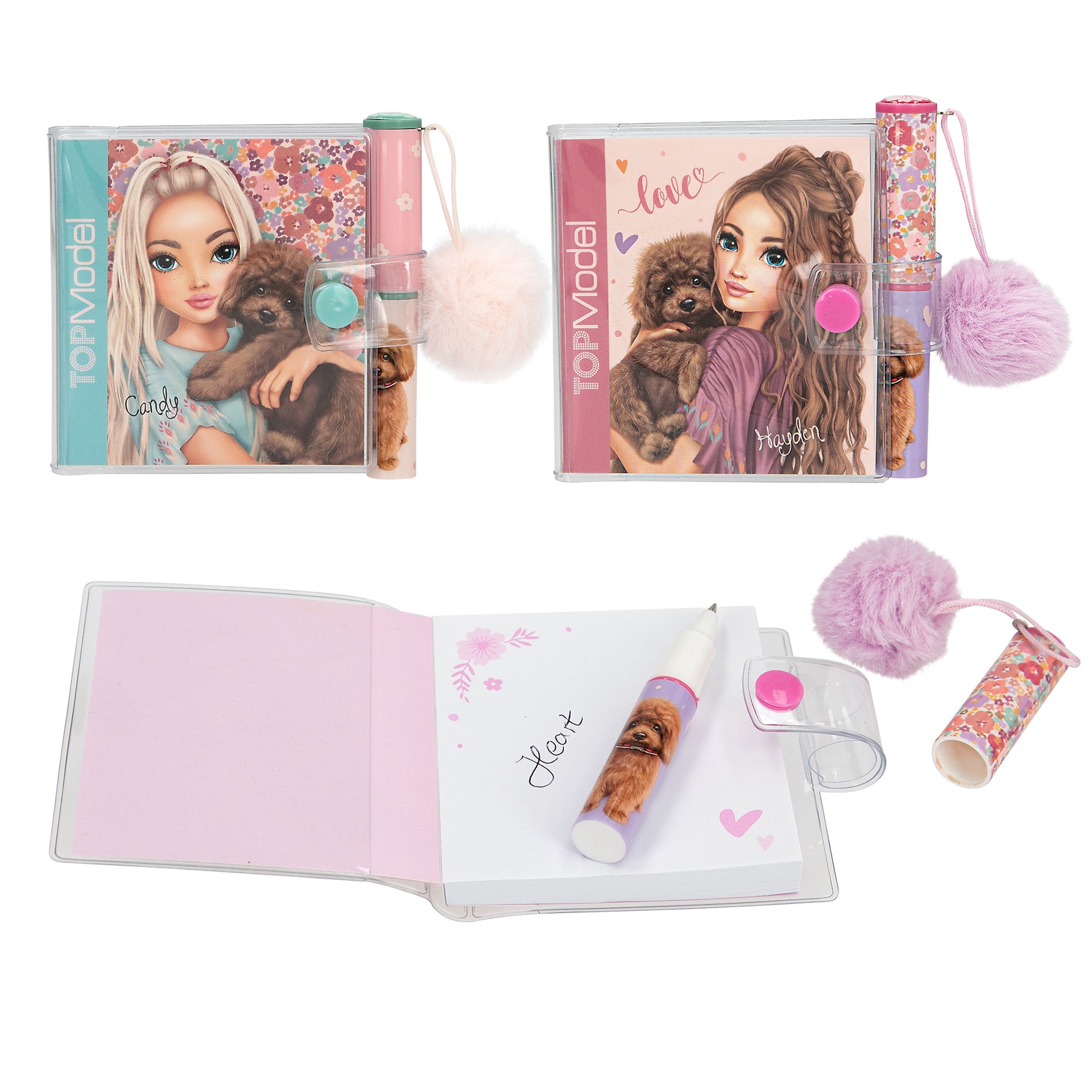 TOPModel mini schrijfblok met pen FLORAL