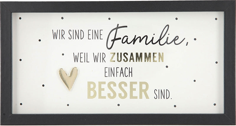 Wir sind eine Familie, weil wir zusammen Depesche