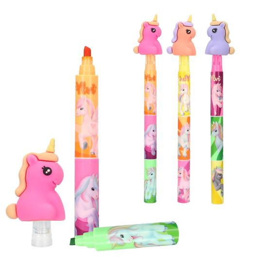 Ylvi highlighter met eenhoorn topper Depesche