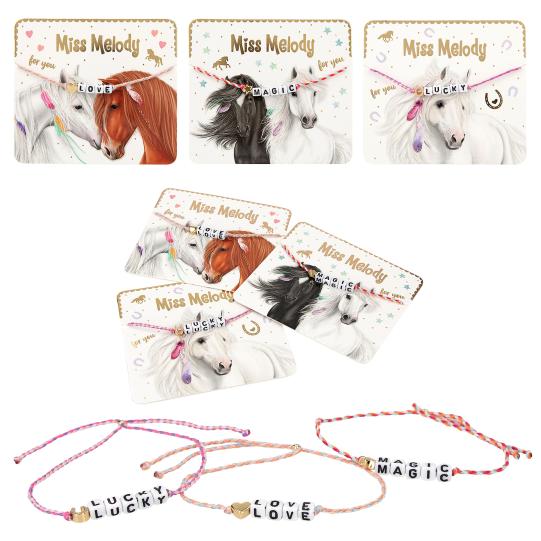 Miss Melody armband textiel met statement Depesche