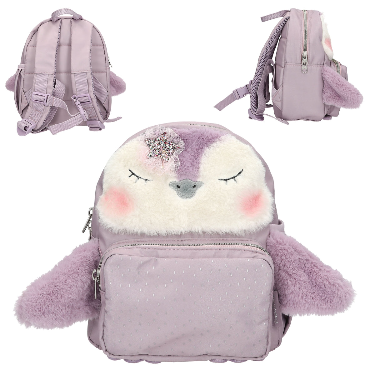 Princess Mimi Pinguïn Rugzak - Lila en Glitter