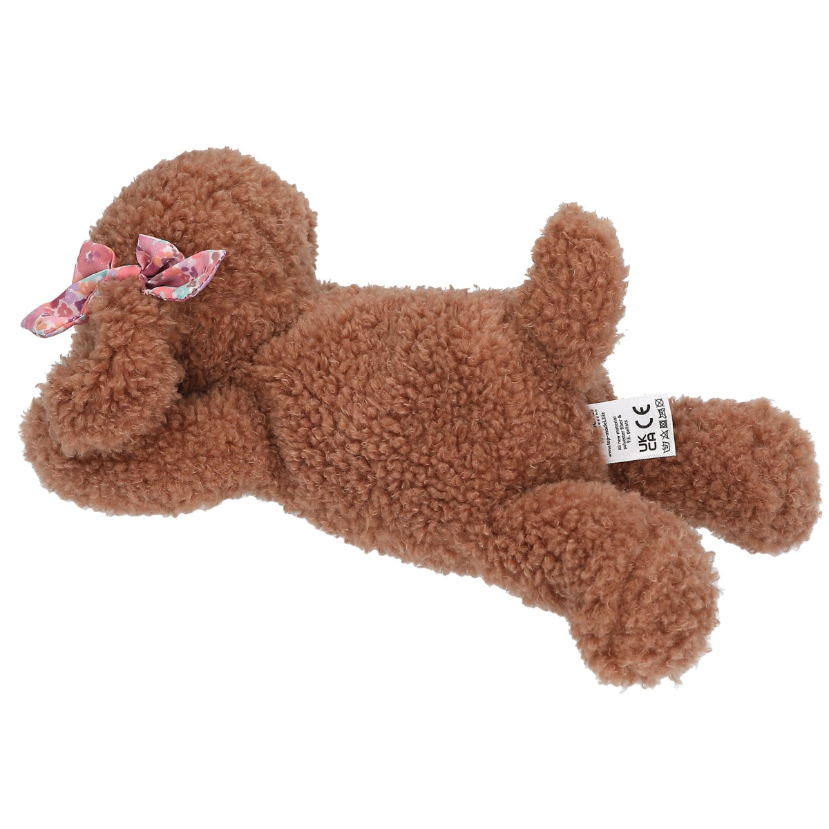 Schattige TOPModel Knuffelhond 24 cm in Bloemenprint