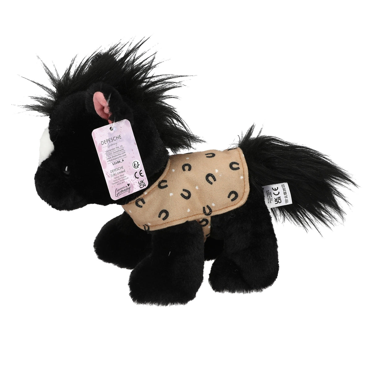 Schattige Miss Melody Knuffel Black Angel - 20 cm