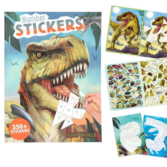 Dino World nummer stickers Depesche