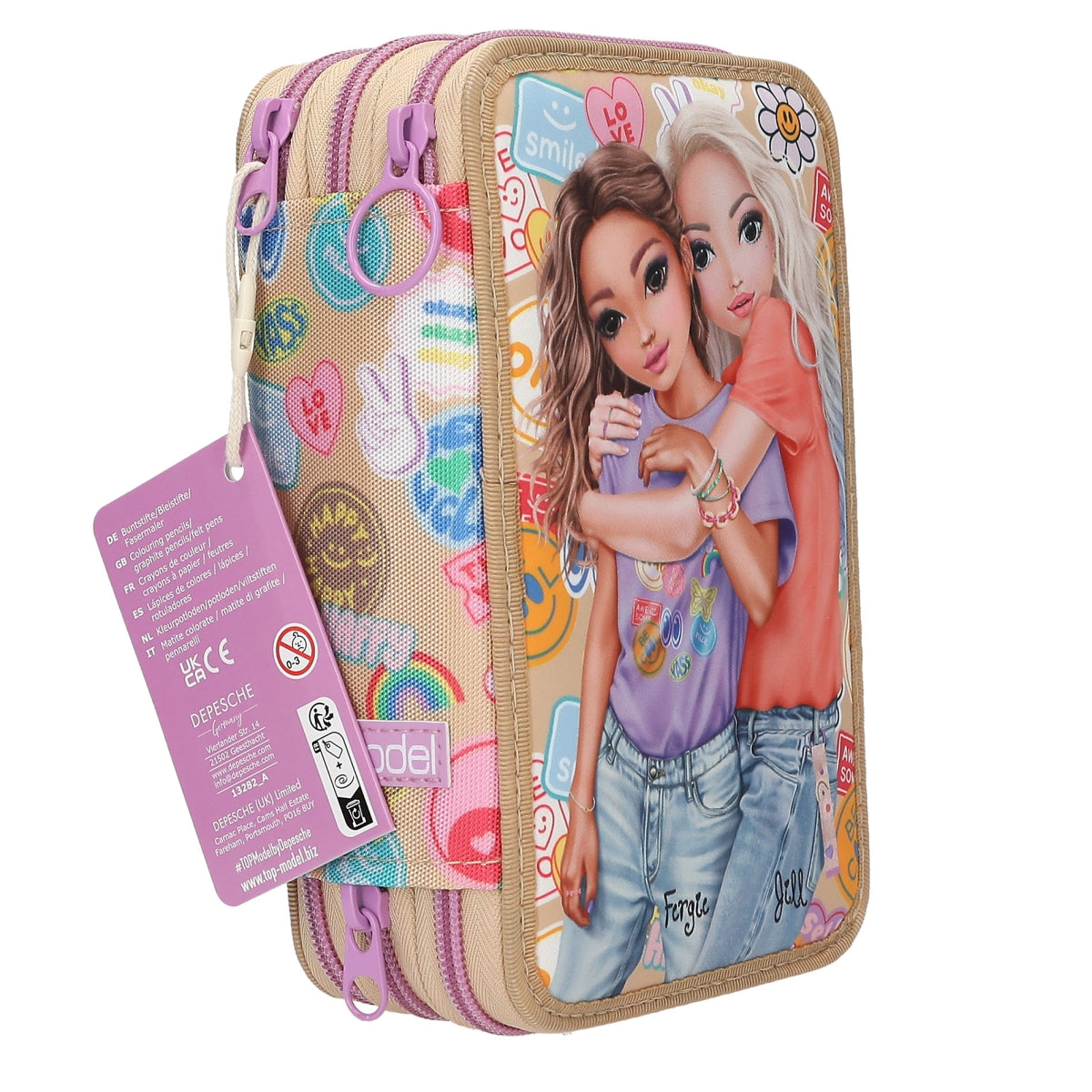 TOPModel Etui GIRL POWER met Drie Vakken