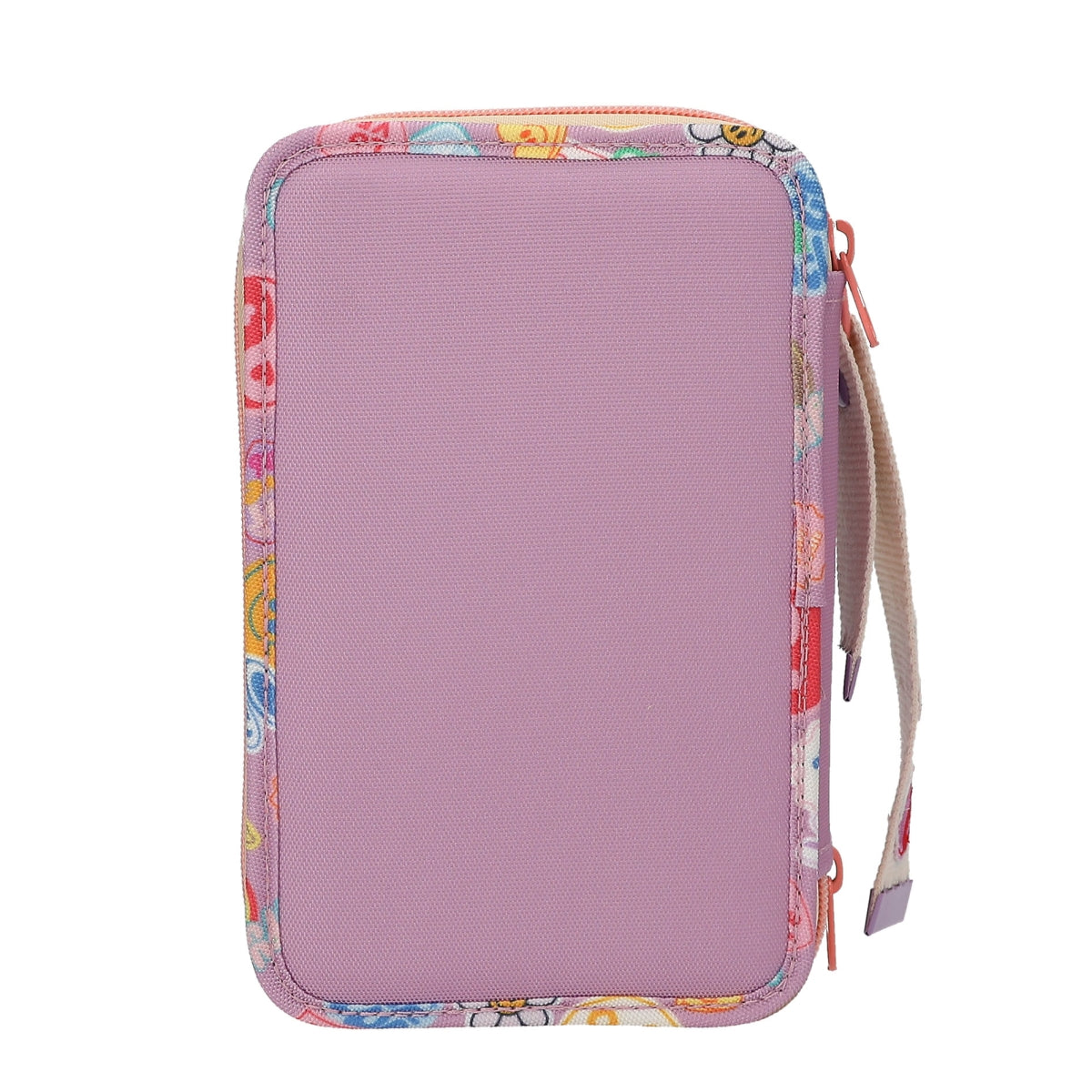 Stoere Paarse Etui met Drie Vakken - Girl Power