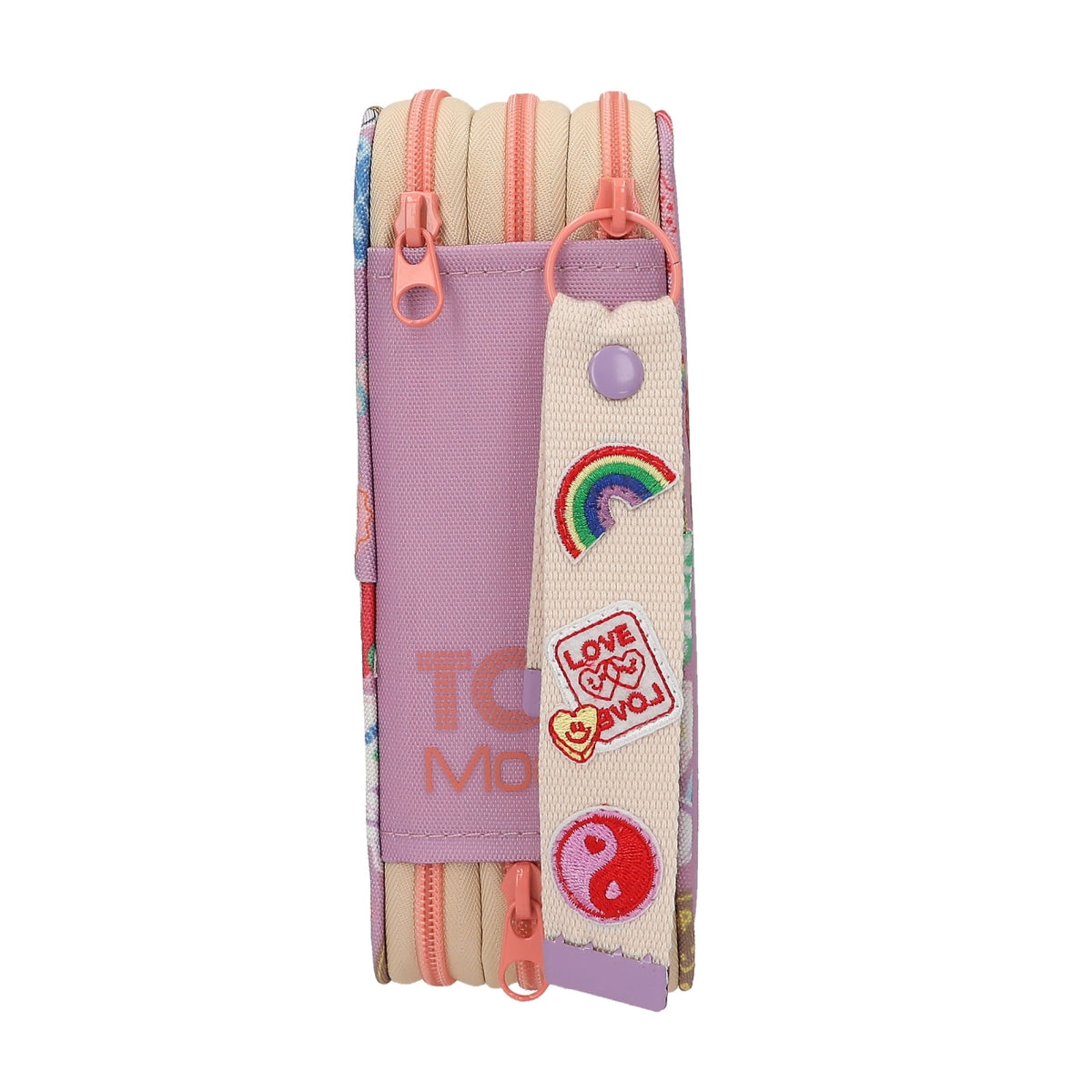 Stoere Paarse Etui met Drie Vakken - Girl Power