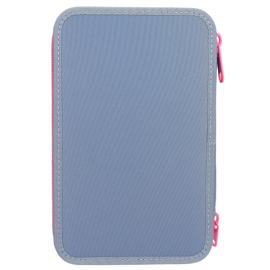 TOPModel 3-vaks etui blauw met kleurrijke pins