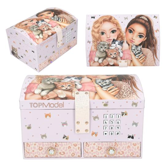 TOPModel grote sieradendoos met code en geluid CAT LOVE Depesche