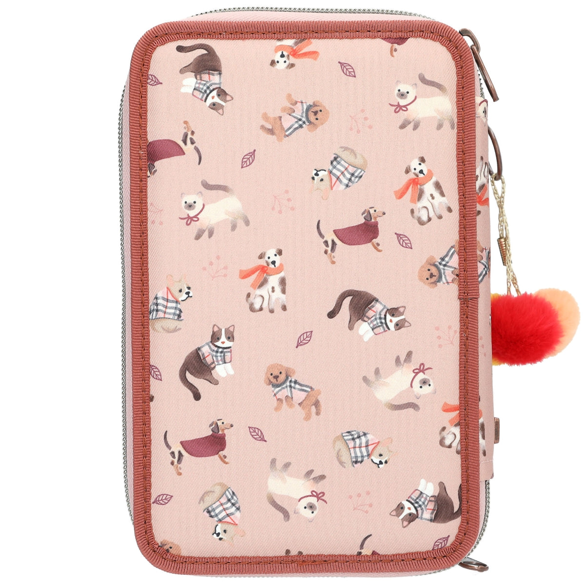 TOPModel Etui 3-vaks FUR EVER FRIENDS Roze