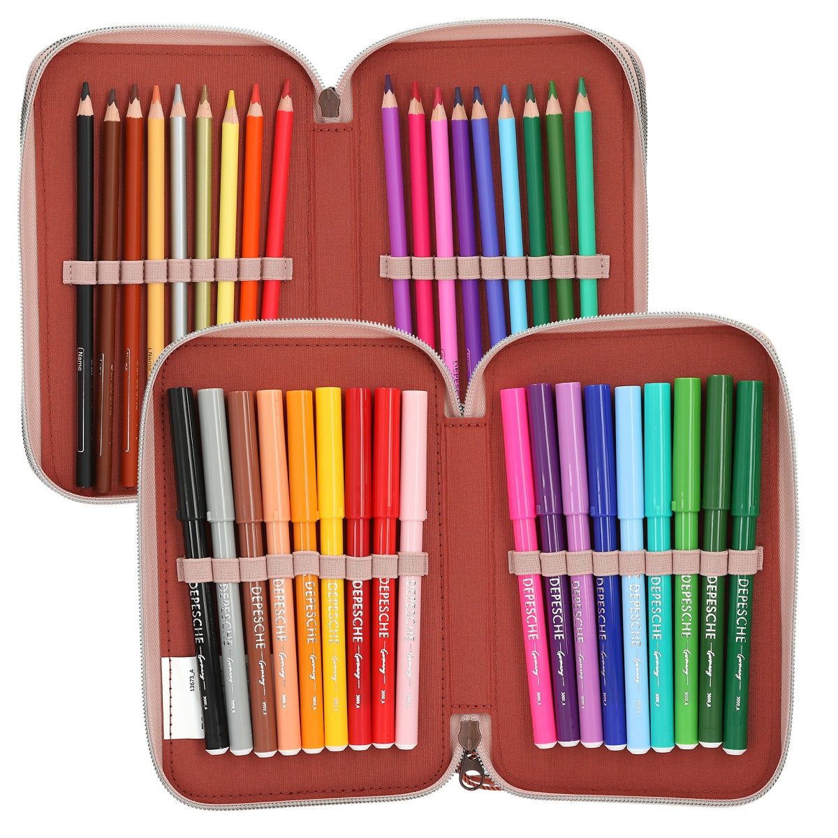 TOPModel Etui 3-vaks FUR EVER FRIENDS Roze