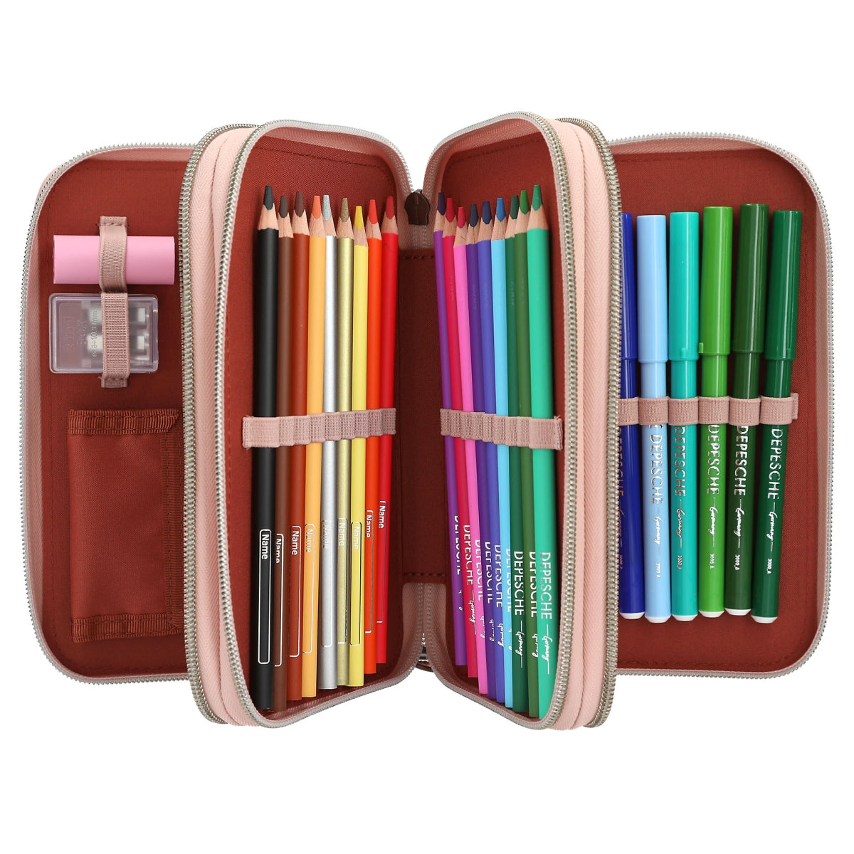 TOPModel Etui 3-vaks FUR EVER FRIENDS Roze