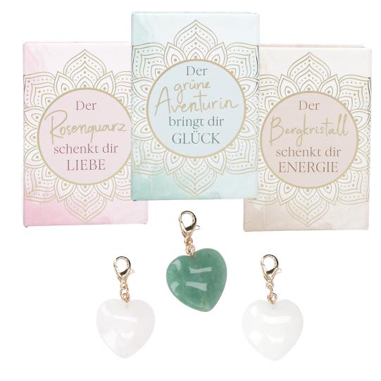 Heart Moments harthanger met edelsteen in display, duits Depesche