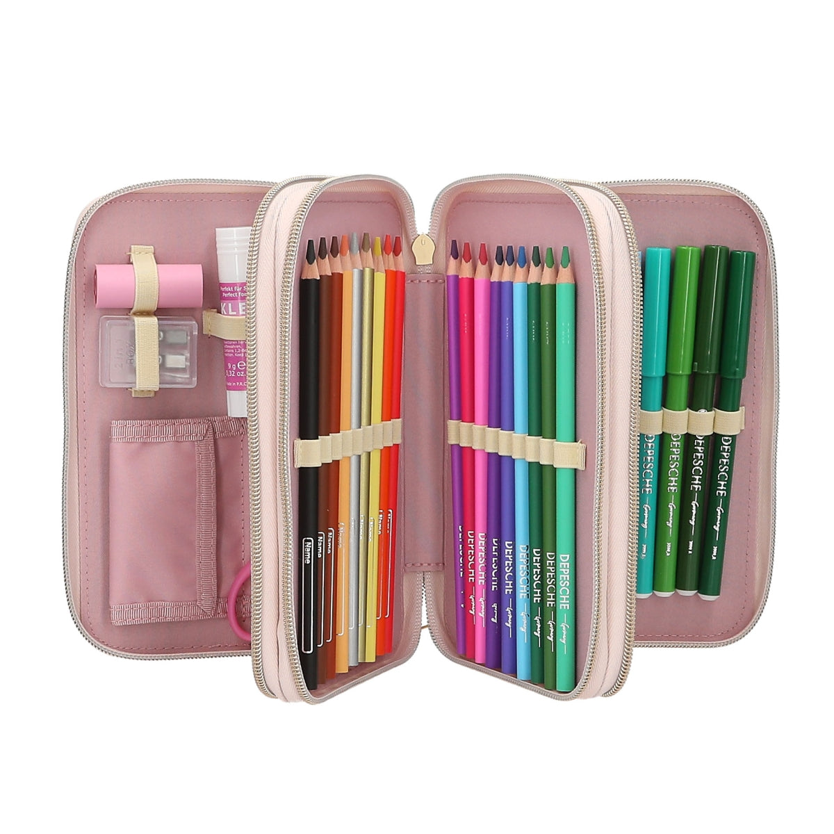 Miss Melody Etui met Paardenhoofd - 3 Vakken Gevuld