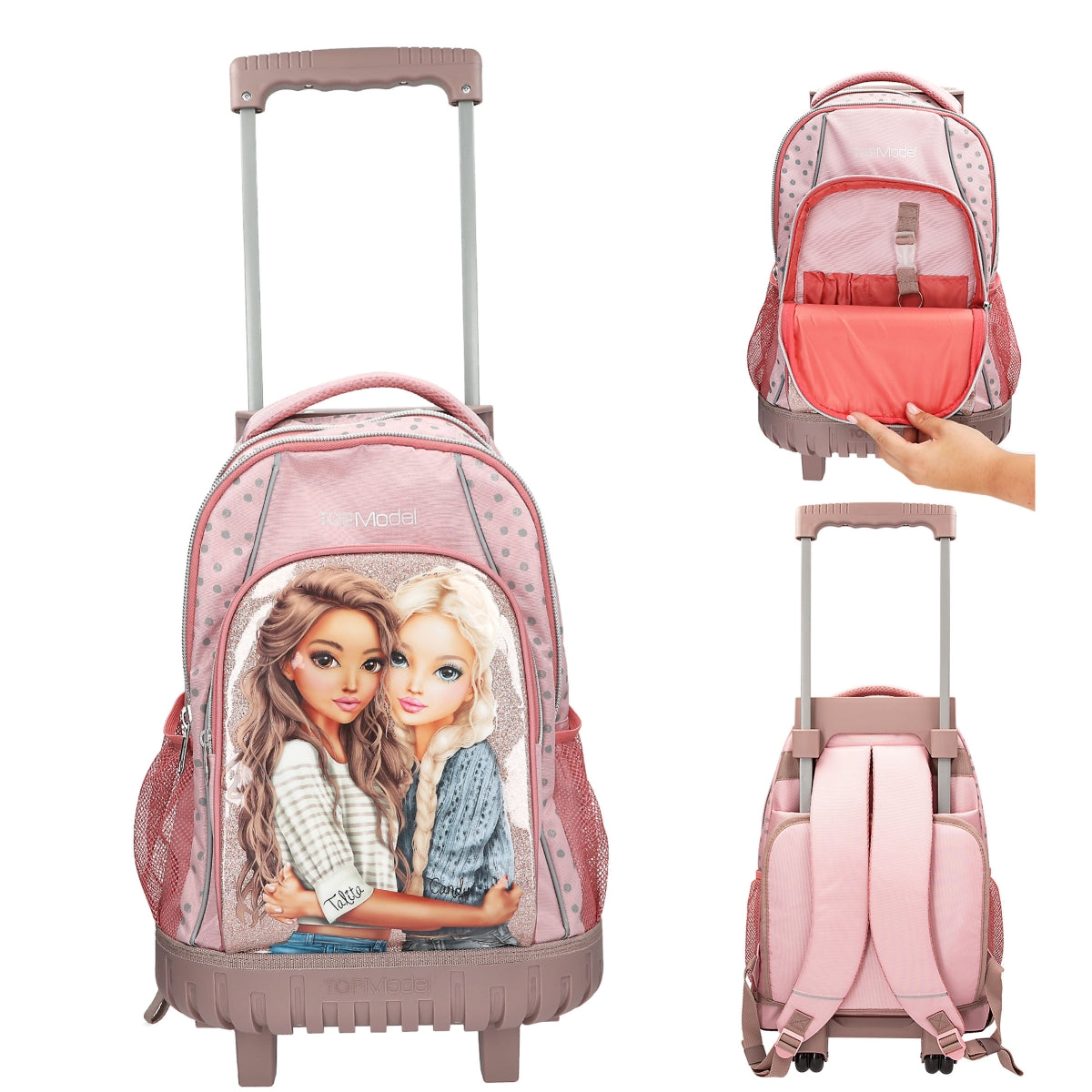 TOPModel Rugzak DOTS met Wieltjes - Roze