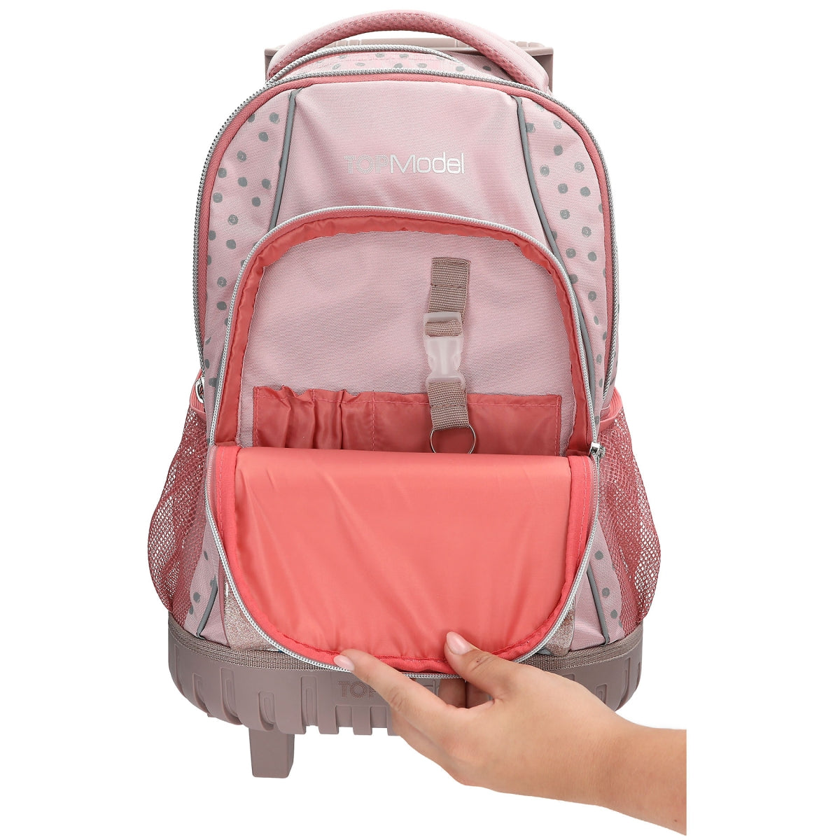 TOPModel Rugzak DOTS met Wieltjes - Roze