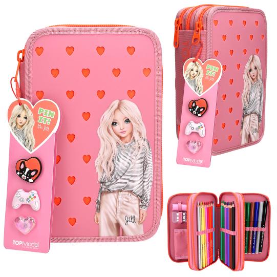TOPModel Etui 3-vaks met Coole Pins