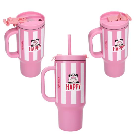PENfection To Go beker met rietje HAPPY