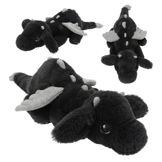 SNUKIS knuffel draak zwart Depesche
