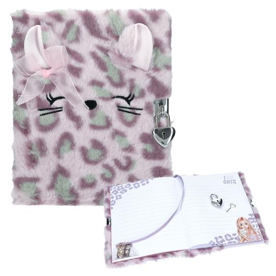 TOPModel COSY CAT dagboek met slot lila Depesche
