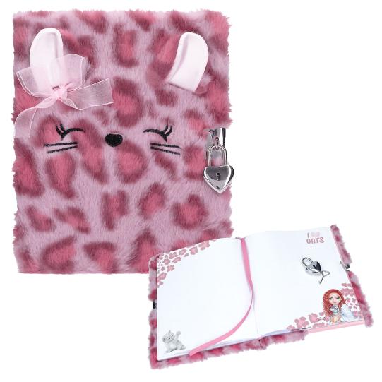 TOPModel COSY CAT dagboek met slot roze Depesche