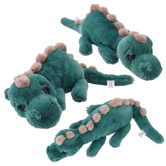 Dino World Groene Liggende Knuffeldino 50 cm