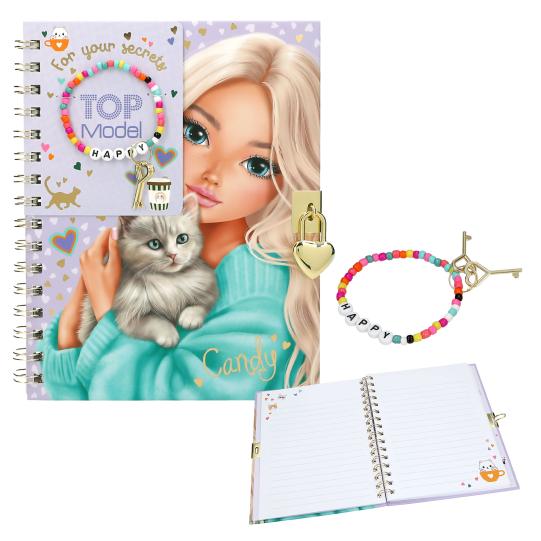 TOPModel dagboek met slot en armband Depesche