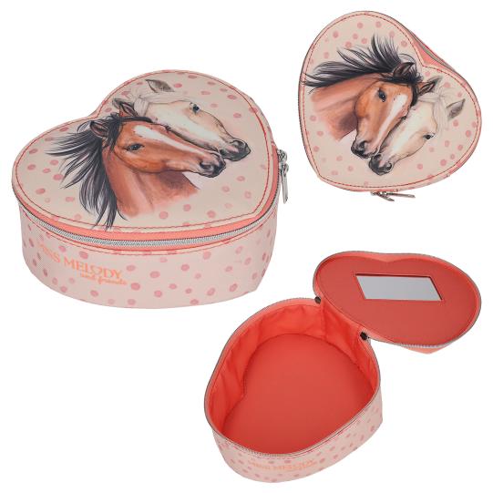 Miss Melody mini sieradendoos hart met paard