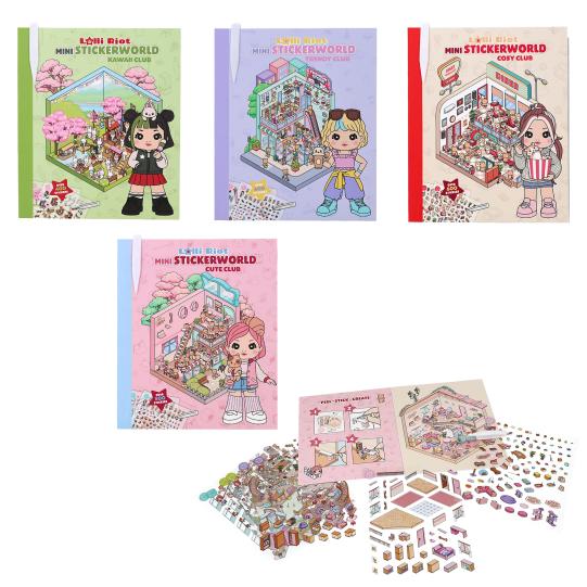 Lolli Riot Mini Sticker Wereld Set