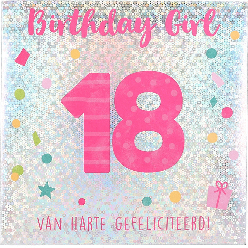 Birthday Girl 18 Van harte gefeliciteerd