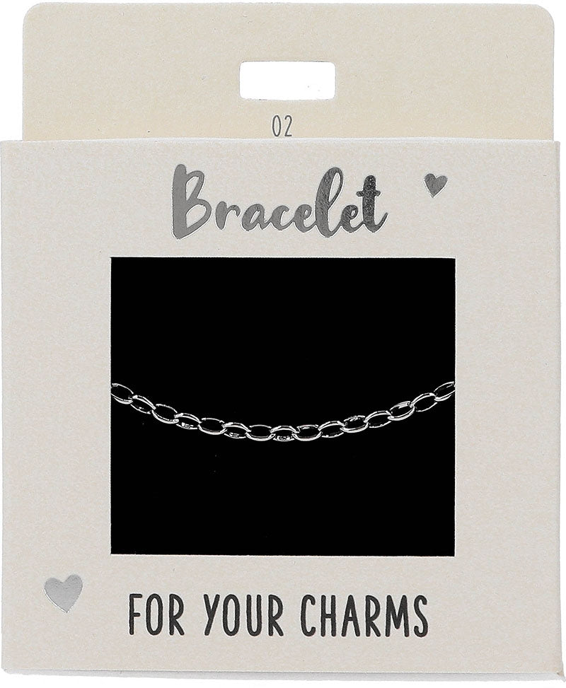 Bracelet silver, links medium
