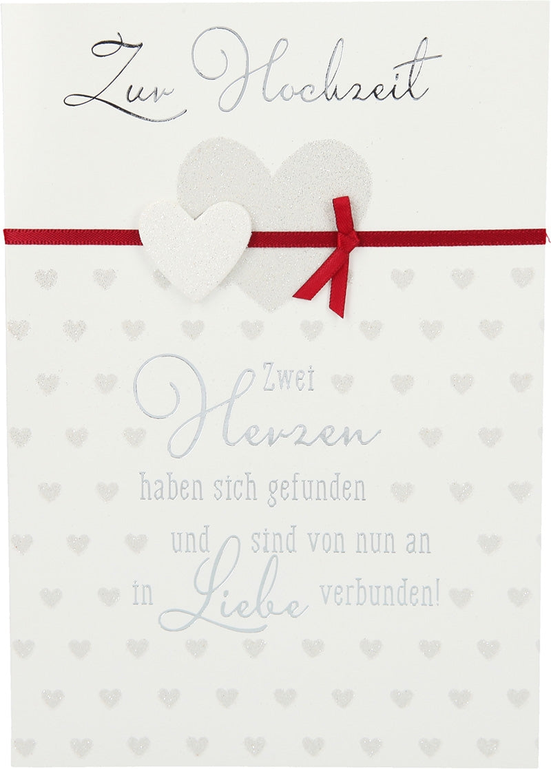 Zur Hochzeit Zwei Herzen haben sich... Depesche