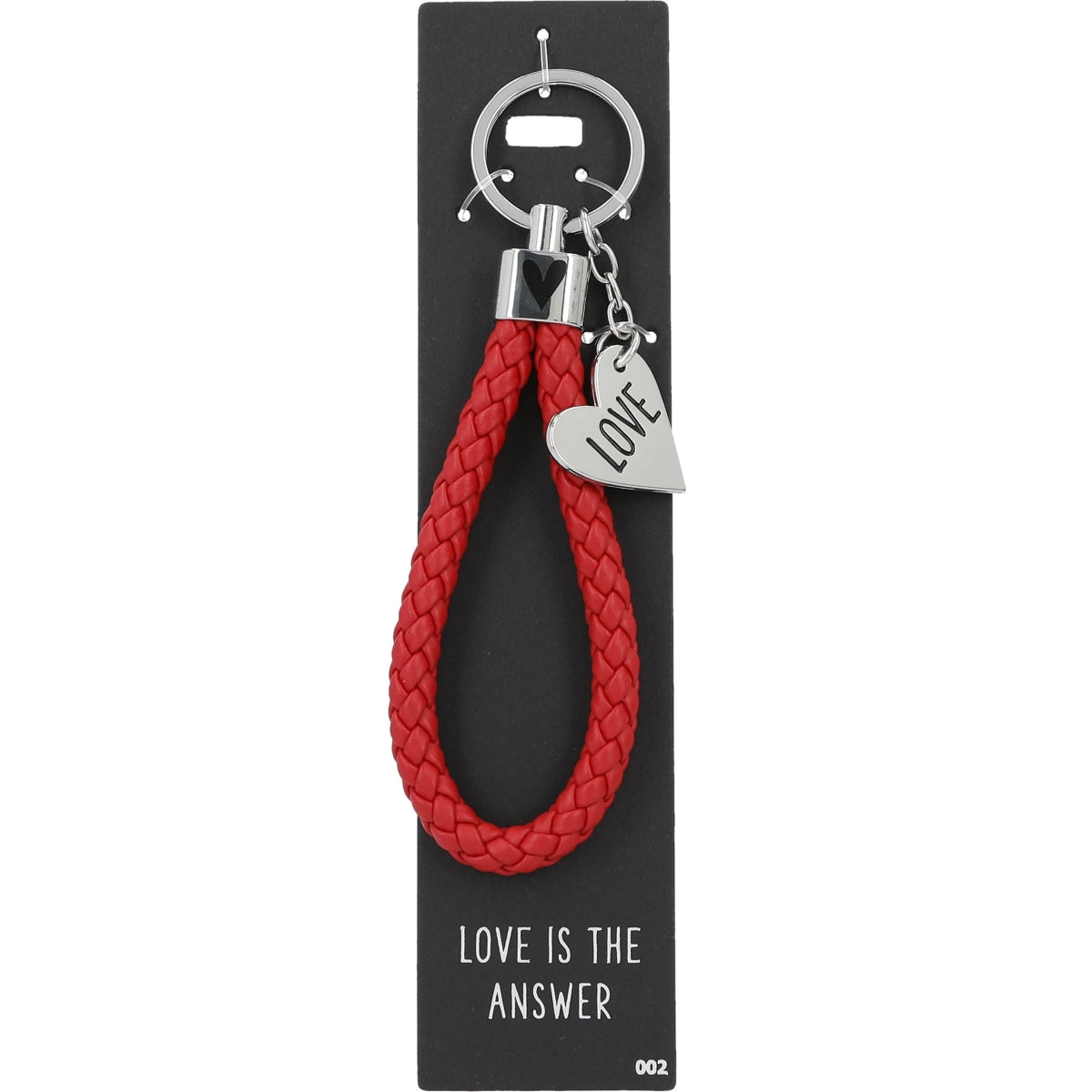 Charmante Sleutelhanger 'Love' in Rood - Met Hartbedel