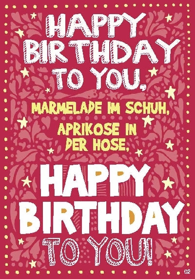 Happy Birthday to you, Marmelade im... Depesche