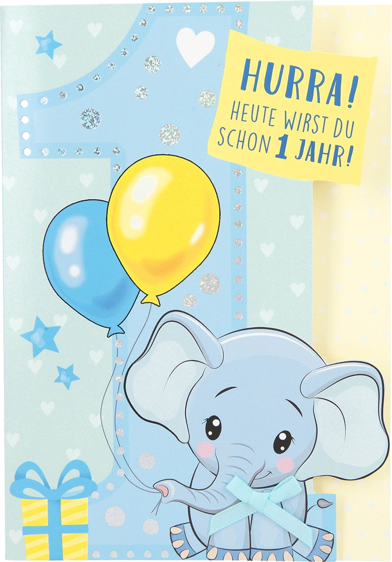 Hurra! Heute wirst du schon 1 Jahr! Depesche