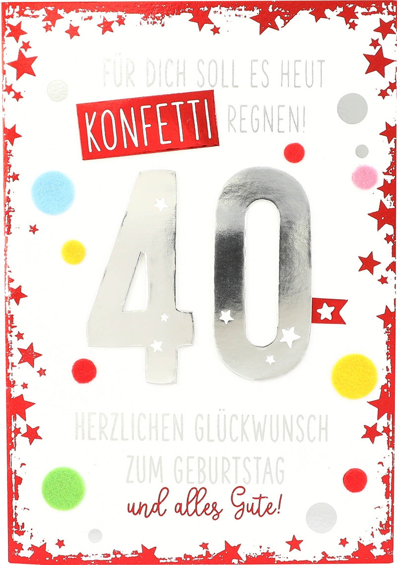 40 Für dich soll es heut Konfetti regen Depesche