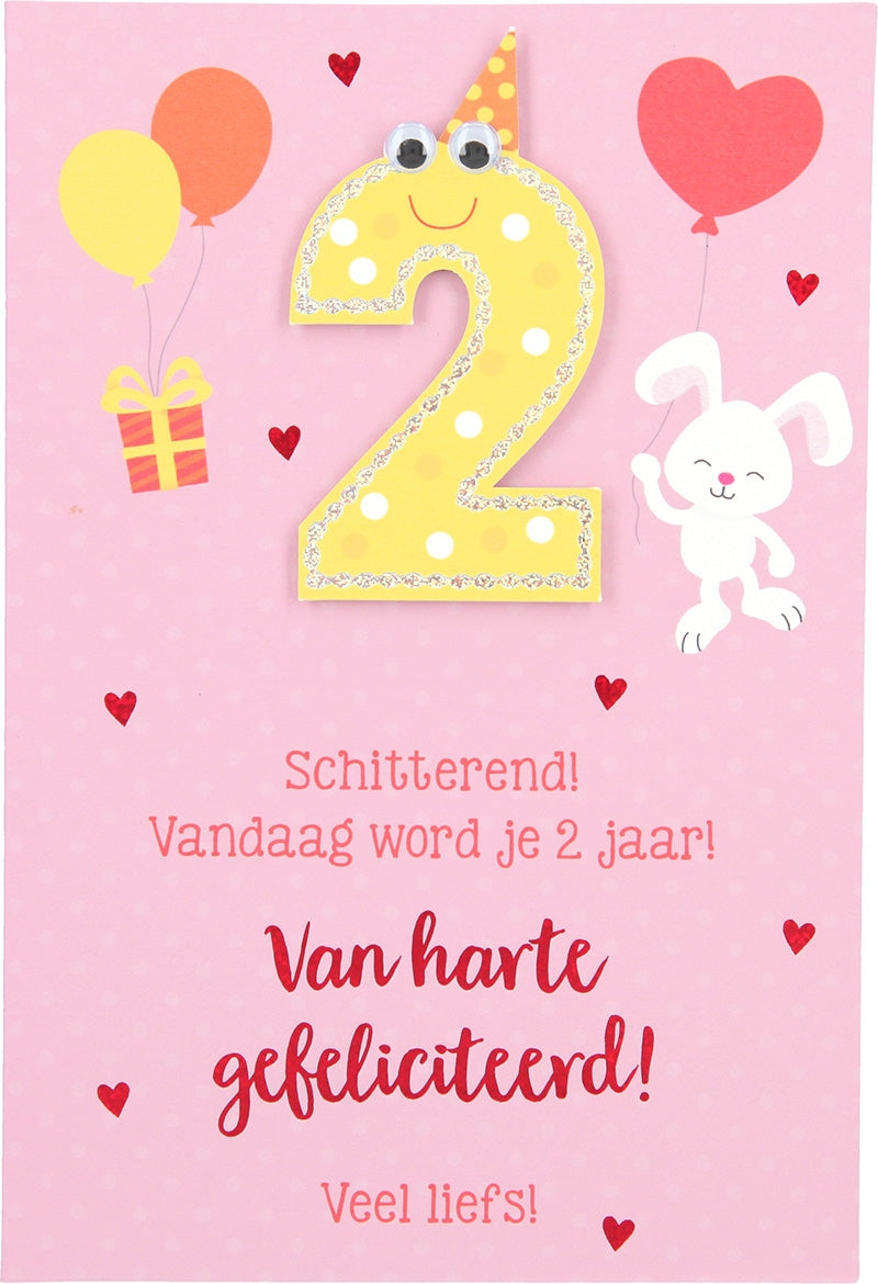 Schitterend! Vandaag word je 2 jaar!... Depesche