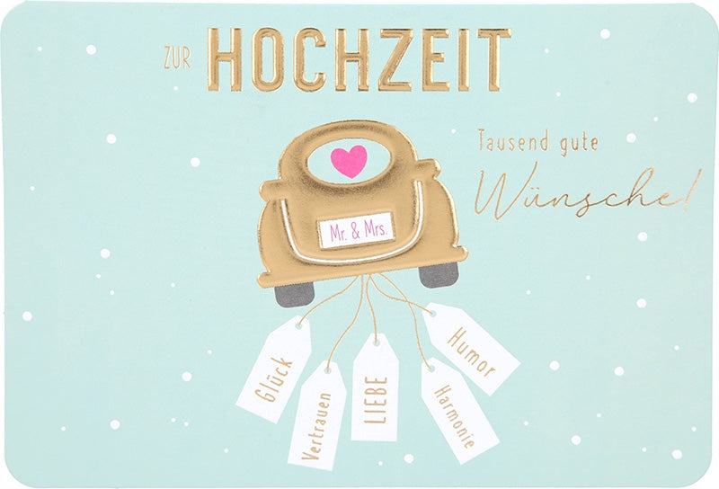 Zur Hochzeit Tausend gute Wünsche! Depesche