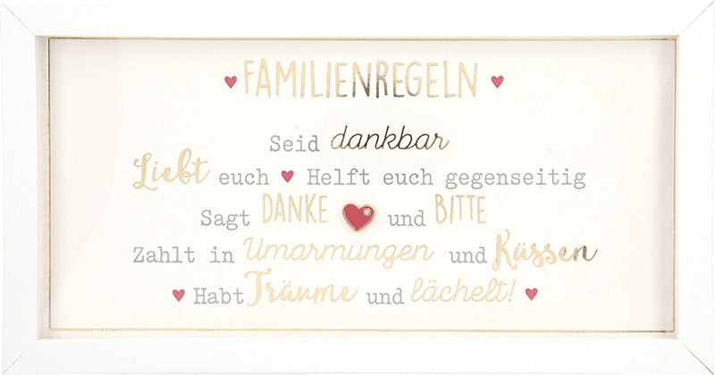 Familienregeln Seid dankbar... Depesche