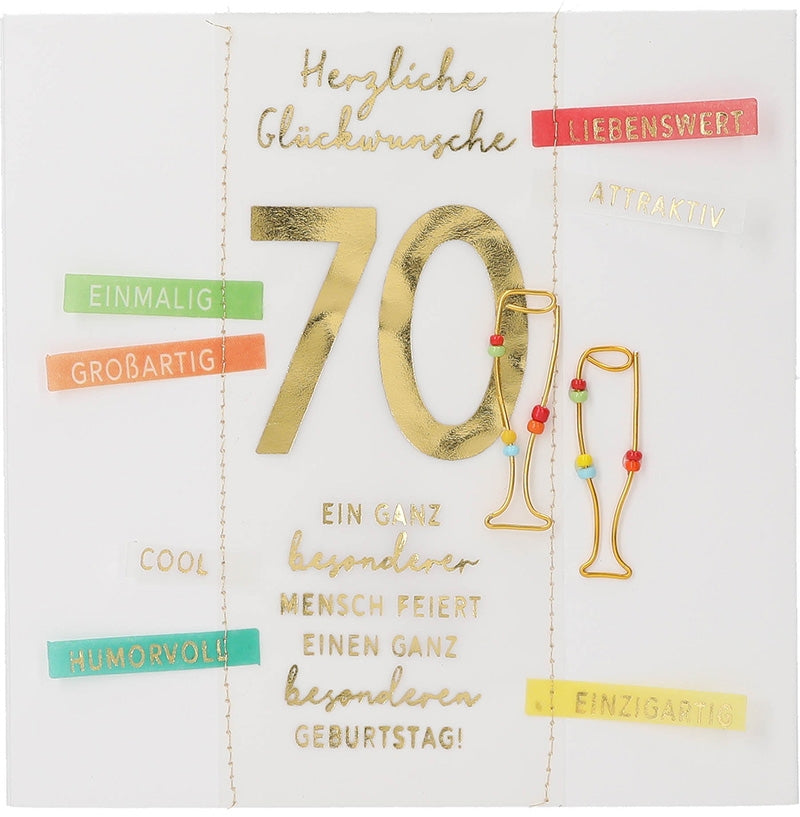 Herzliche Glückwünsche 70 Ein ganz... Depesche