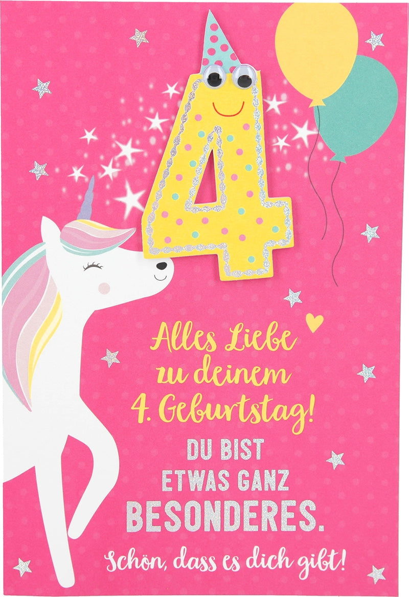 Alles Liebe zu deinem 4. Geburtstag! Du Depesche