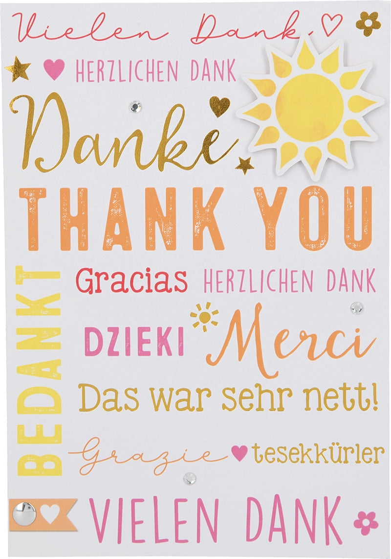 Vielen Dank herzlichen Dank Danke Depesche