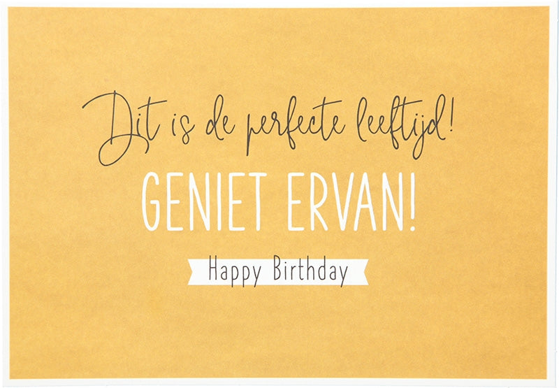 Dit is de perfecte leeftijd! Geniet ... Depesche