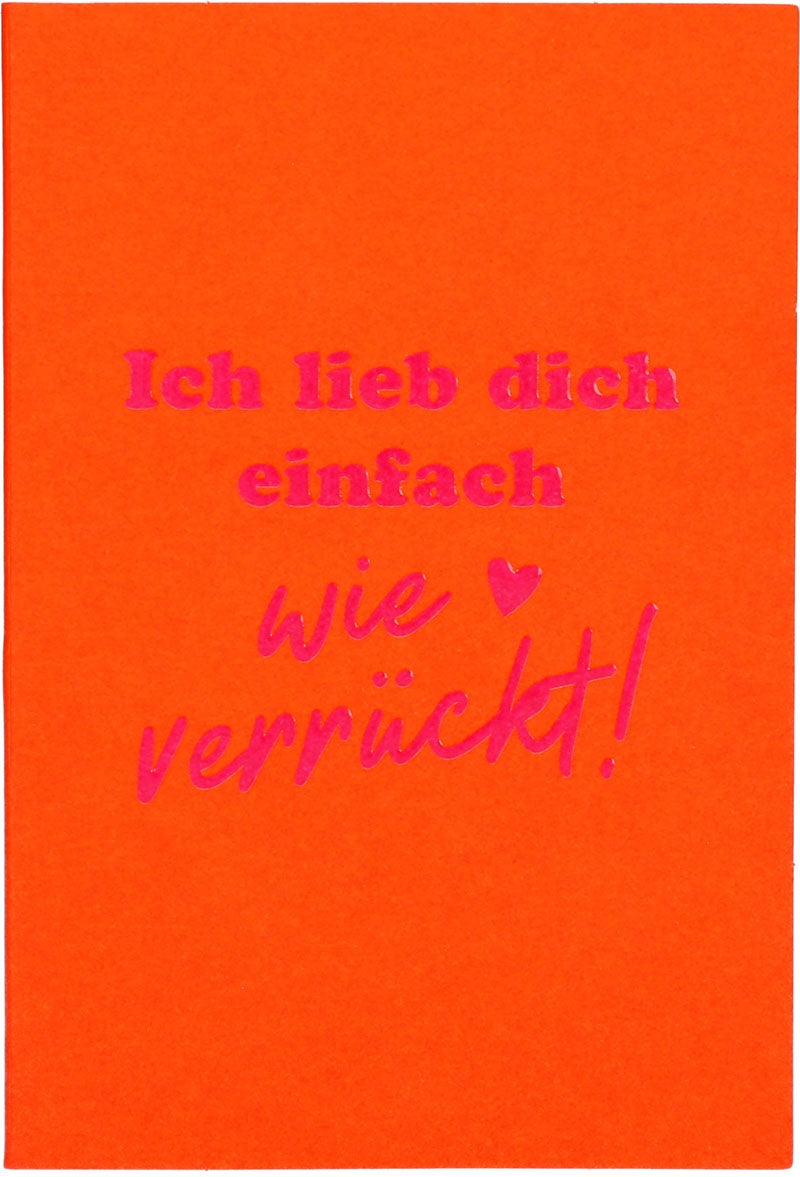 Ich lieb dich einfach wie verrückt! Depesche