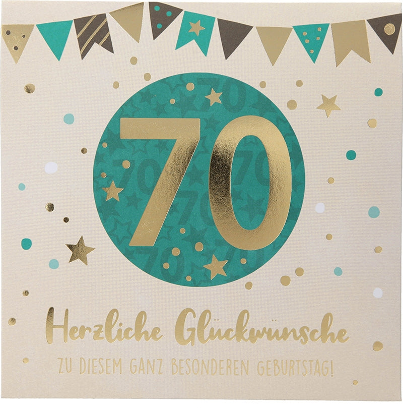 70 Herzliche Glückwünsche zu diesem ... Depesche