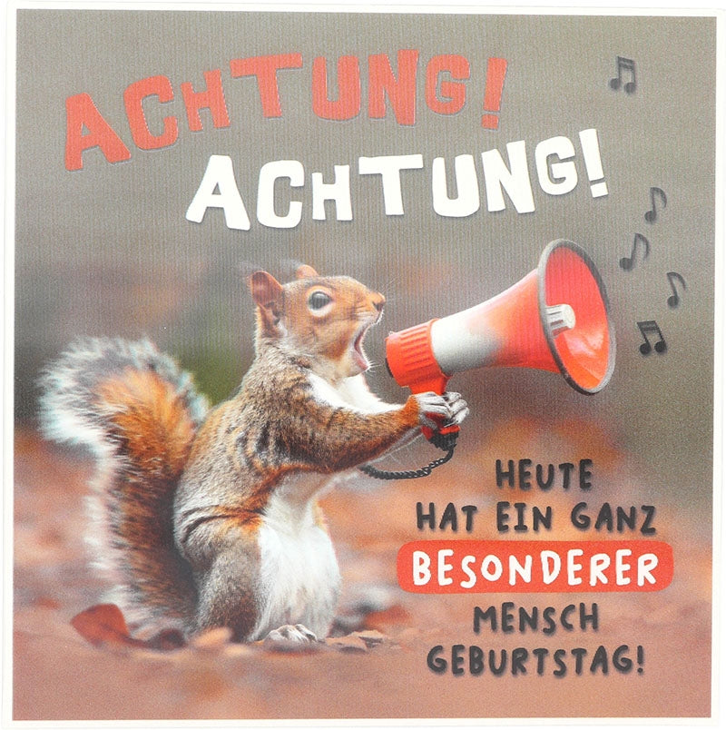 Achtung! Achtung! Heute hat ein... Depesche