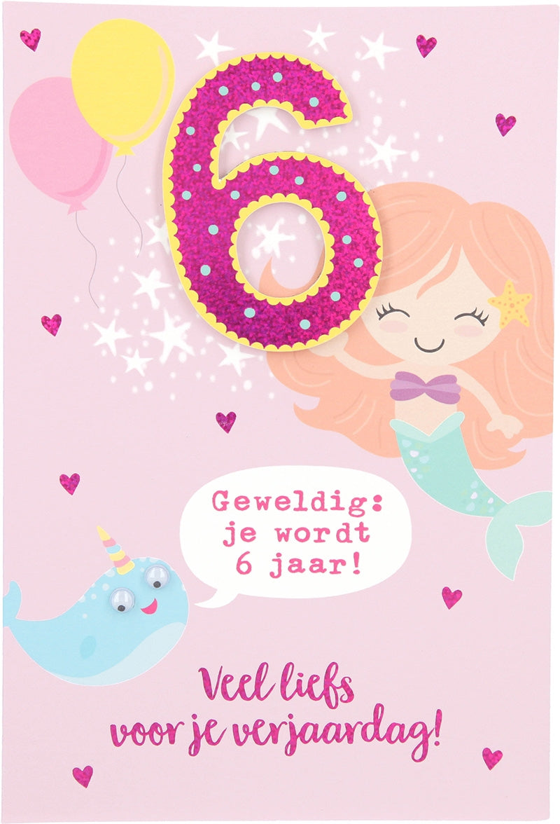Geweldig: je wordt 6 jaar! Veel liefs... Depesche