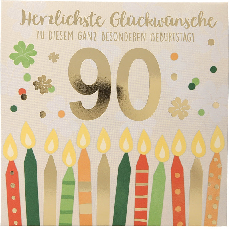 90 Herzlichste Glückwünsche zu diesem.. Depesche