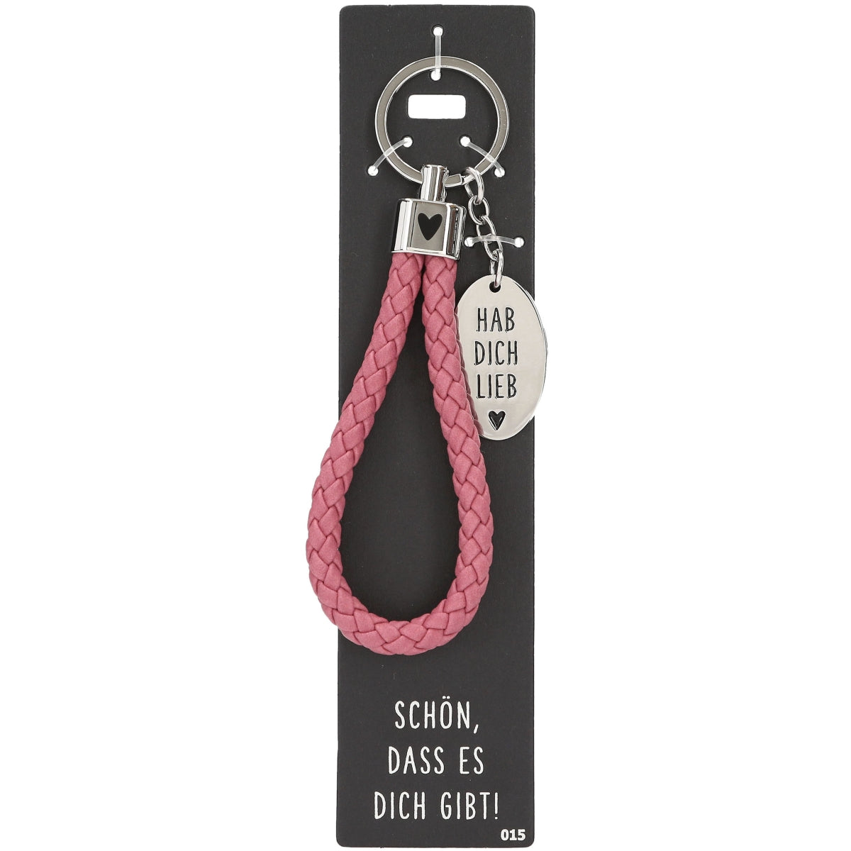 Lieve Sleutelhanger met Boodschap 'Hab dich lieb'