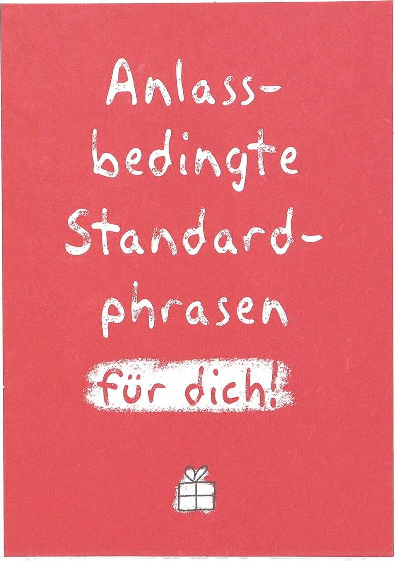 Anlassbedingte Standardphrasen für dich! Depesche